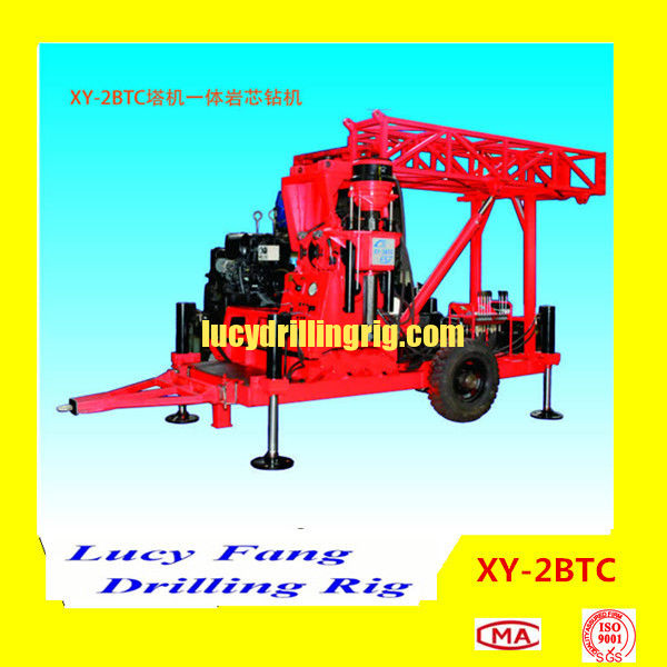 China Multi-function XY-2BTC Trailer Mounted Water Well Drillng Rig for Sale