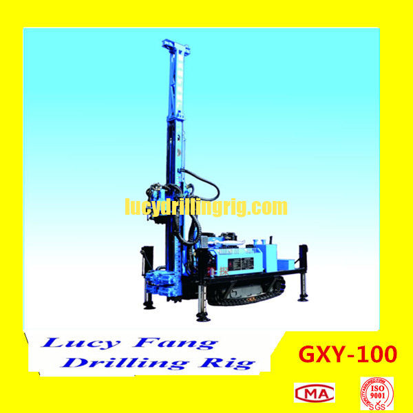 China Hot Multi-function GXY-100 Hydraulic DTH Hammer Water Well Drilling Rig with 100 m