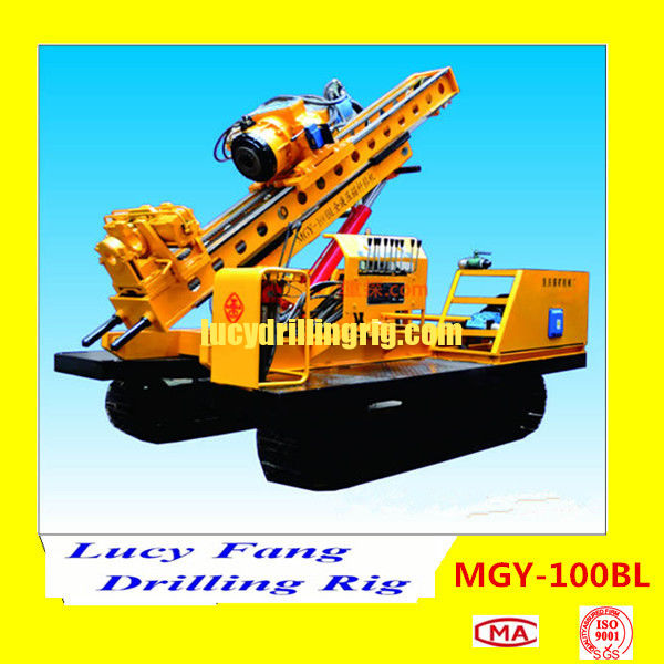 China MGY-100BL Crawler Rock And Soil Anchor Drilling Rig With Hydraulic Chuck