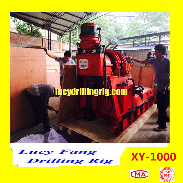 China Hot Sale XY-1000 Powerful Skid Mounted Diamond Core Drilling Rig with 1200 m NQ