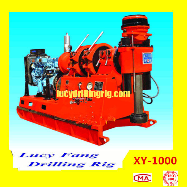 China Hot Sale XY-1000 Powerful Skid Mounted  Diamond Core Drilling Rig with HQ Wireline